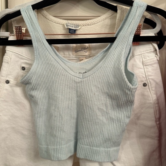 Light Blue Ribbed Tank Top - Picture 1 of 1